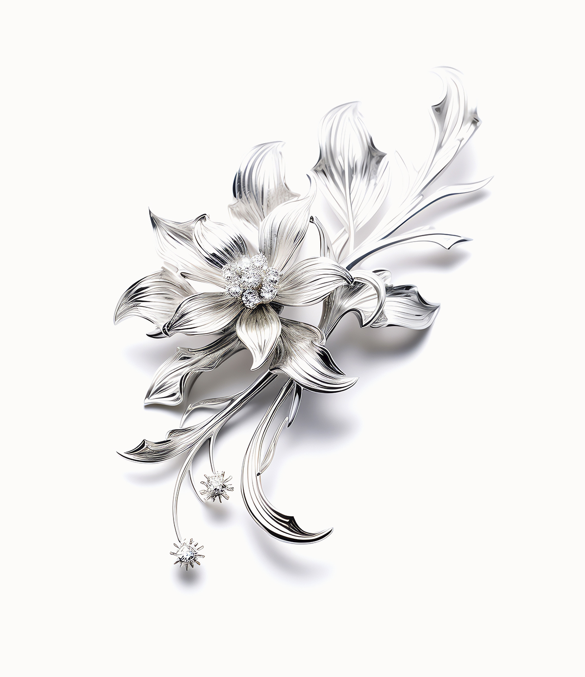 Diamond brooch